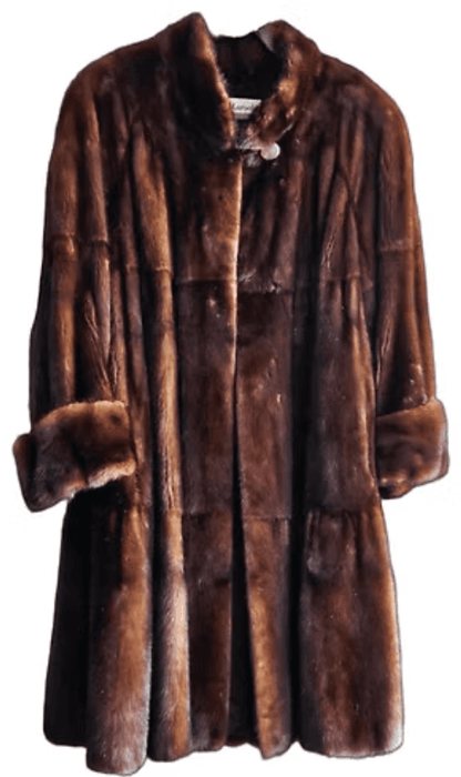 Manteau long Guy Laroche en vison brun